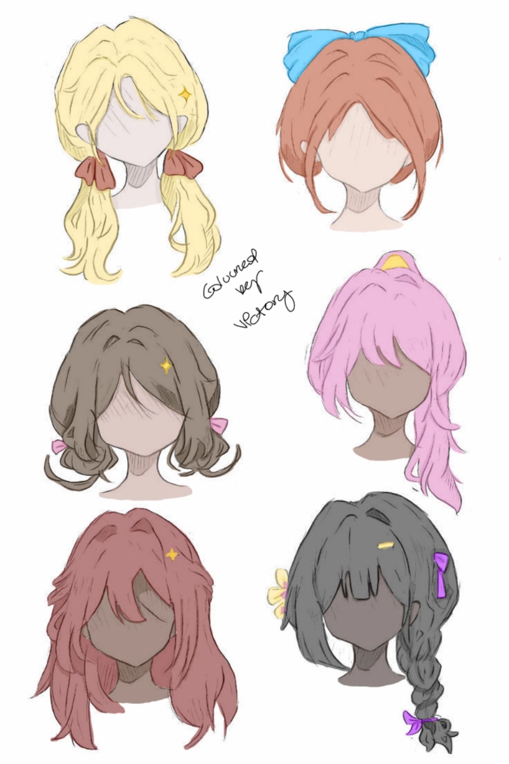 Lovely chibi hair style glowing with charm