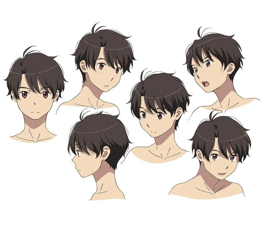 Cool chibi boy hair filled with energy