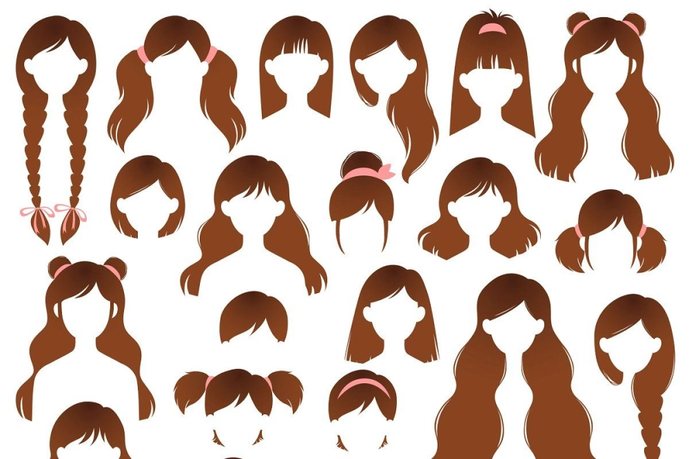 Chibi long hair flowing with gentle style