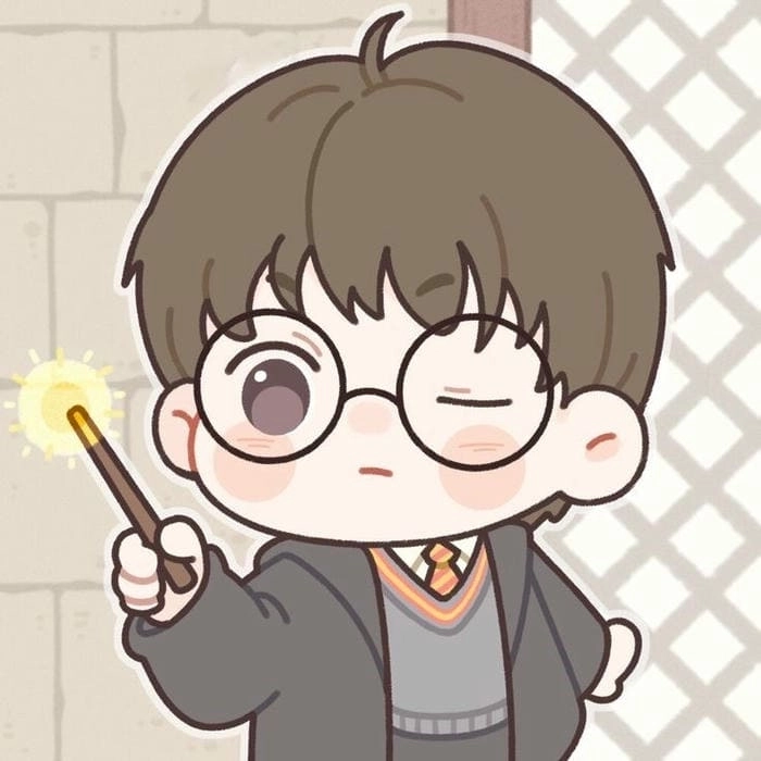 Chibi Harry Potter magic shows tiny spellcasting