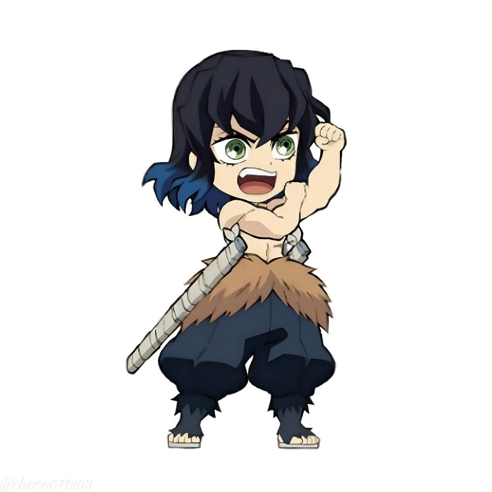 Inosuke chibi fanart filled with energy