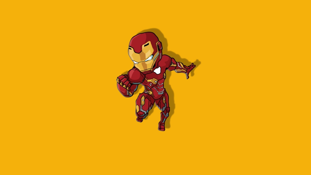 Iron Man chibi wallpaper lights screens boldly