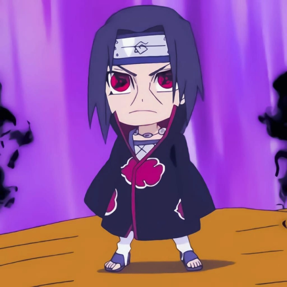 Itachi chibi radiating calm cool vibes