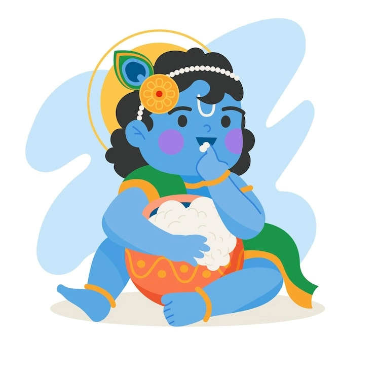 Cute Krishna chibi melts hearts with smiles