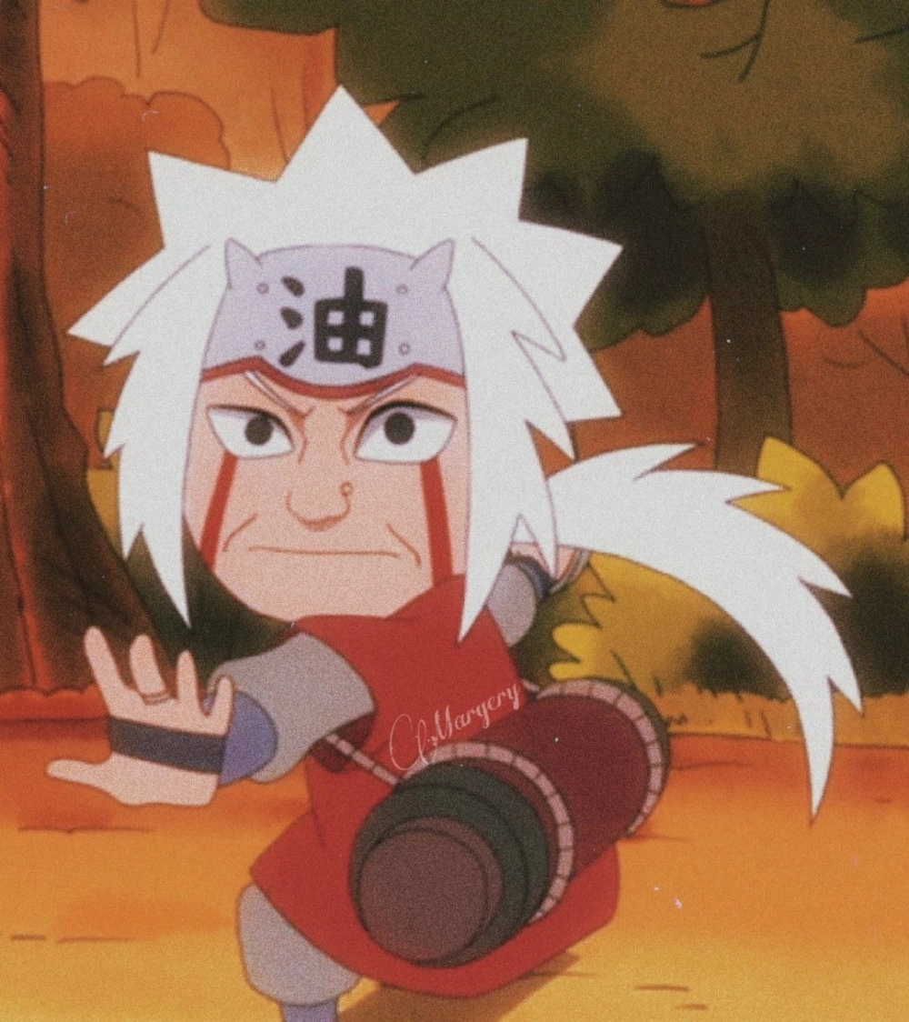 Jiraiya chibi art shines with colorful tiny style