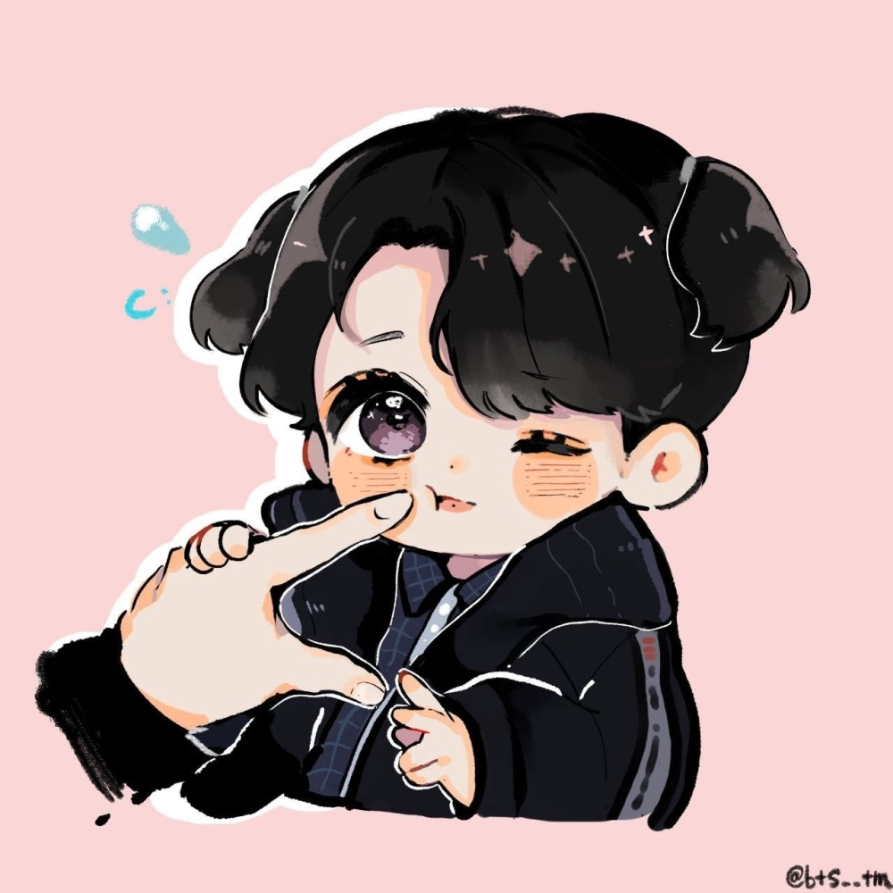 Jungkook chibi cartoon tells fun tiny stories