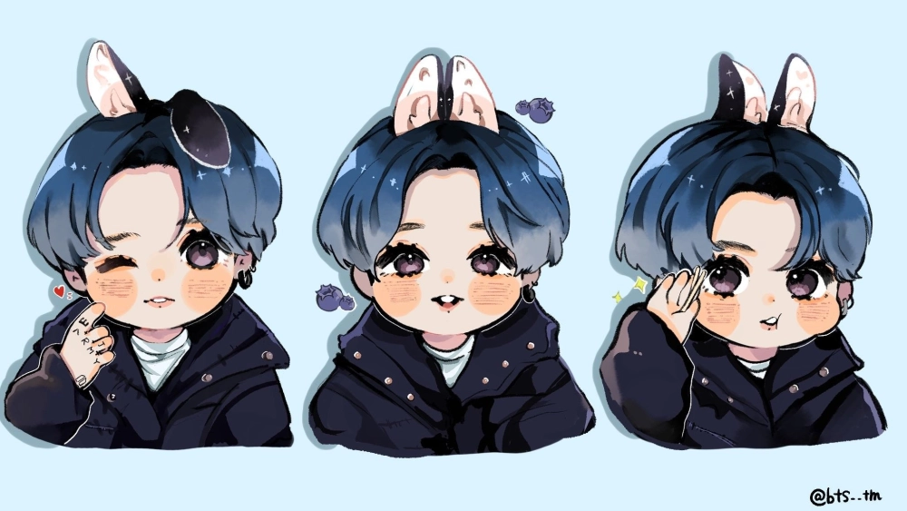 Jungkook chibi sketch shows simple playful style