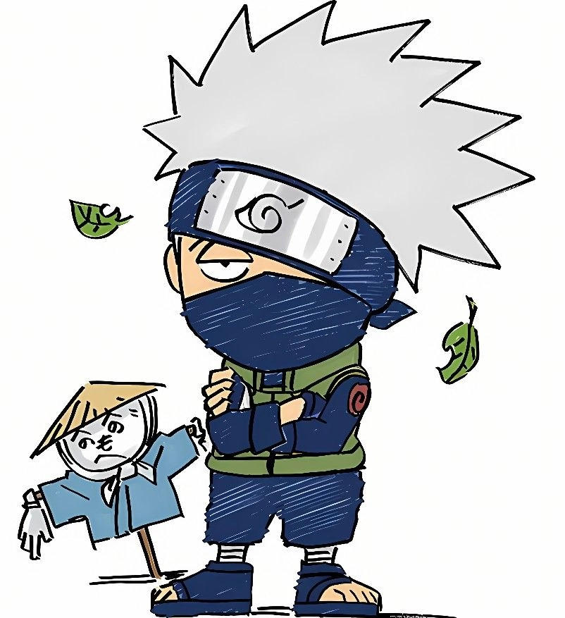 Kakashi Hatake chibi iconic anime style