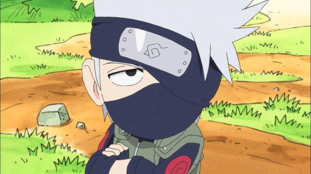 Kakashi chibi glowing with calm vibes