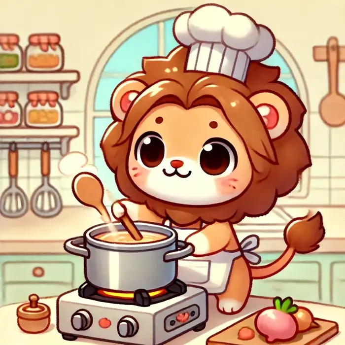 Chibi lion plush soft toy of gentle royalty