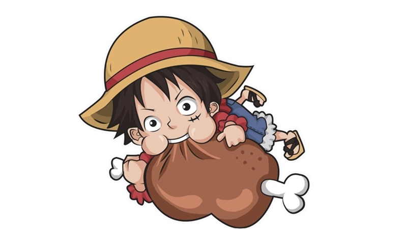 Cute Luffy chibi melting happy hearts