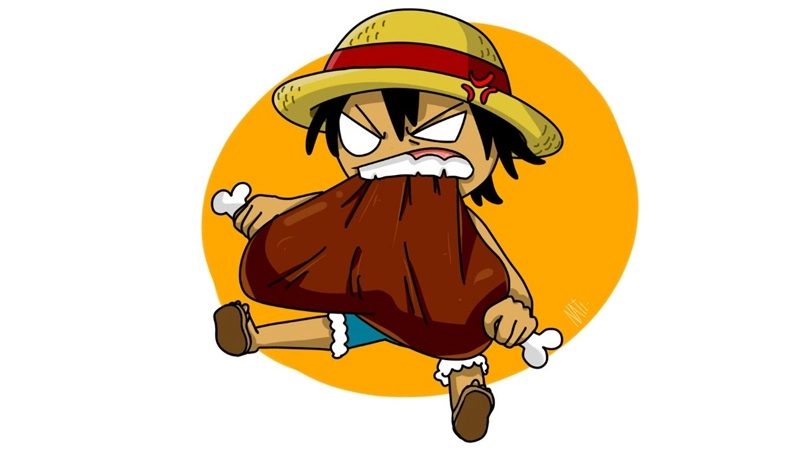 Luffy chibi stickers fun and colorful