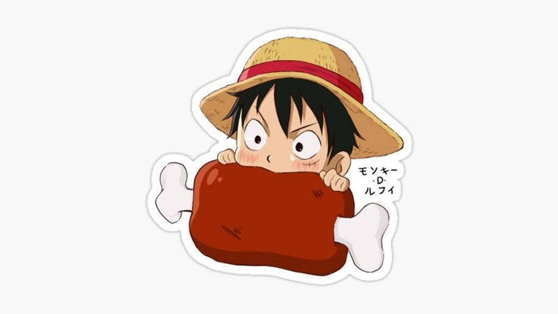 Luffy chibi art filled with energy