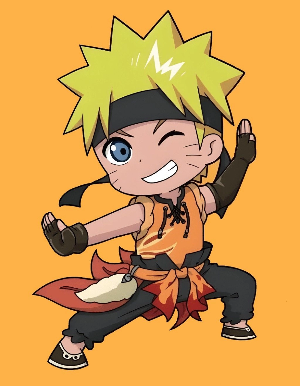 Naruto chibi full of playful energy