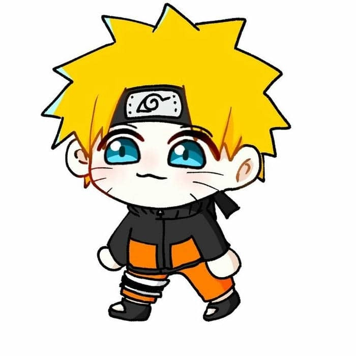 Naruto chibi art glowing with creativity
