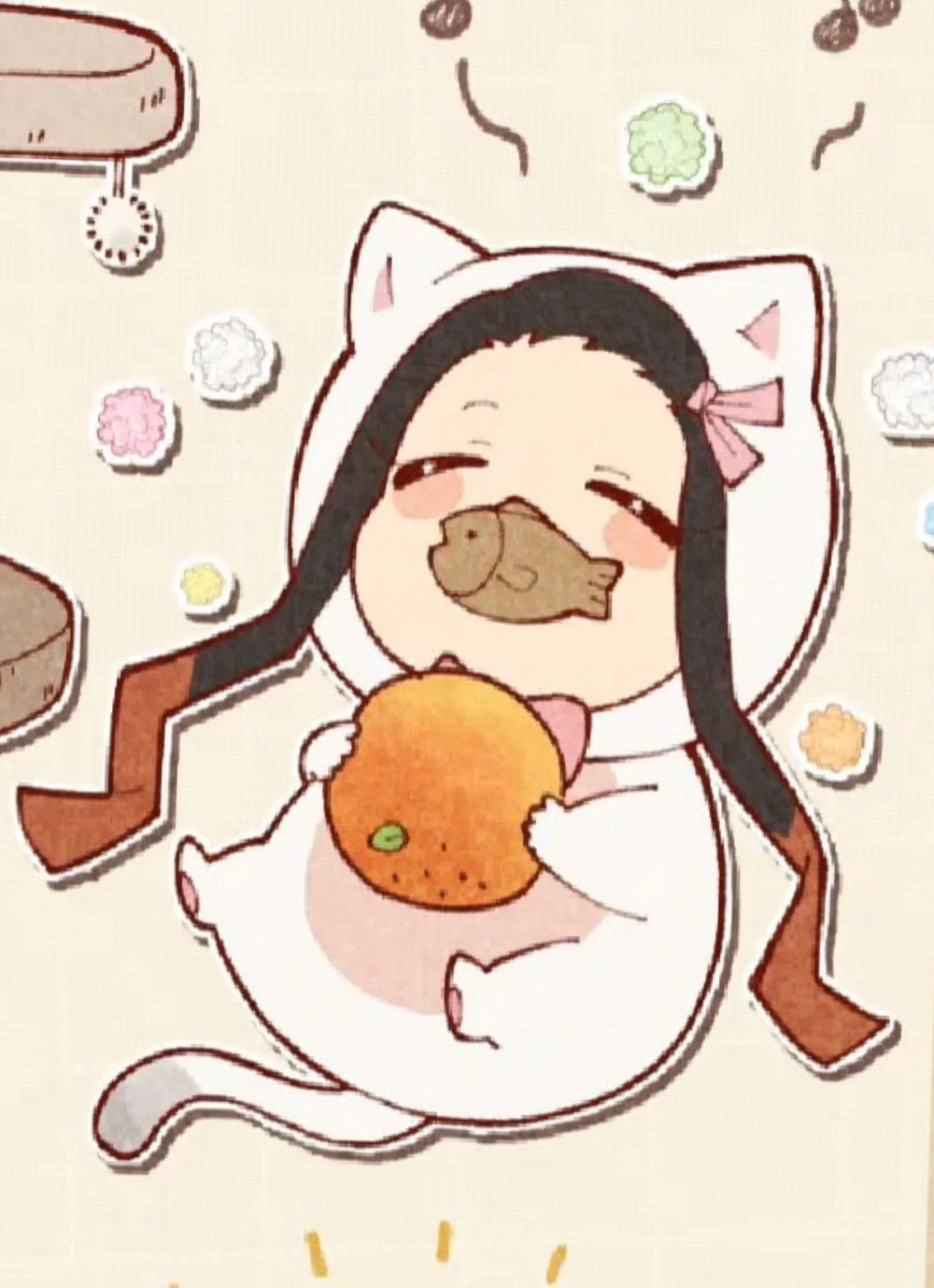 Cute Nezuko chibi melting every heart