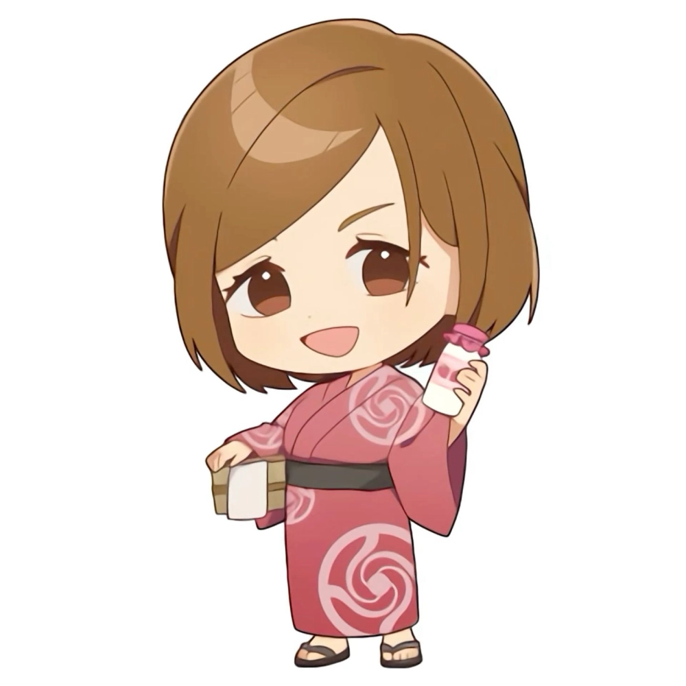 Nobara chibi art glowing with creativity