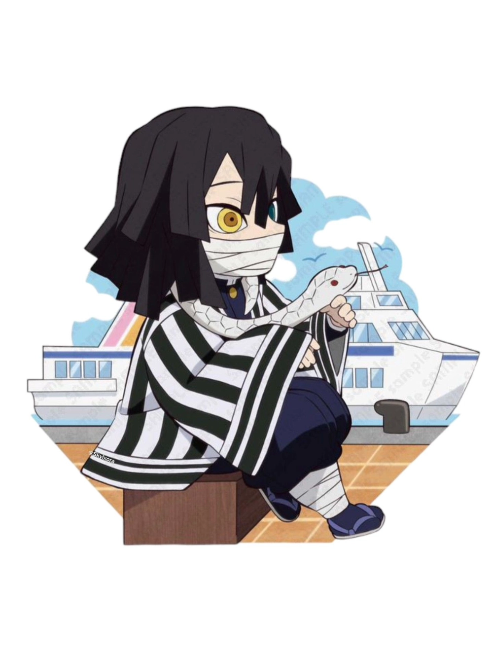 Magical cuteness in obanai iguro chibi style