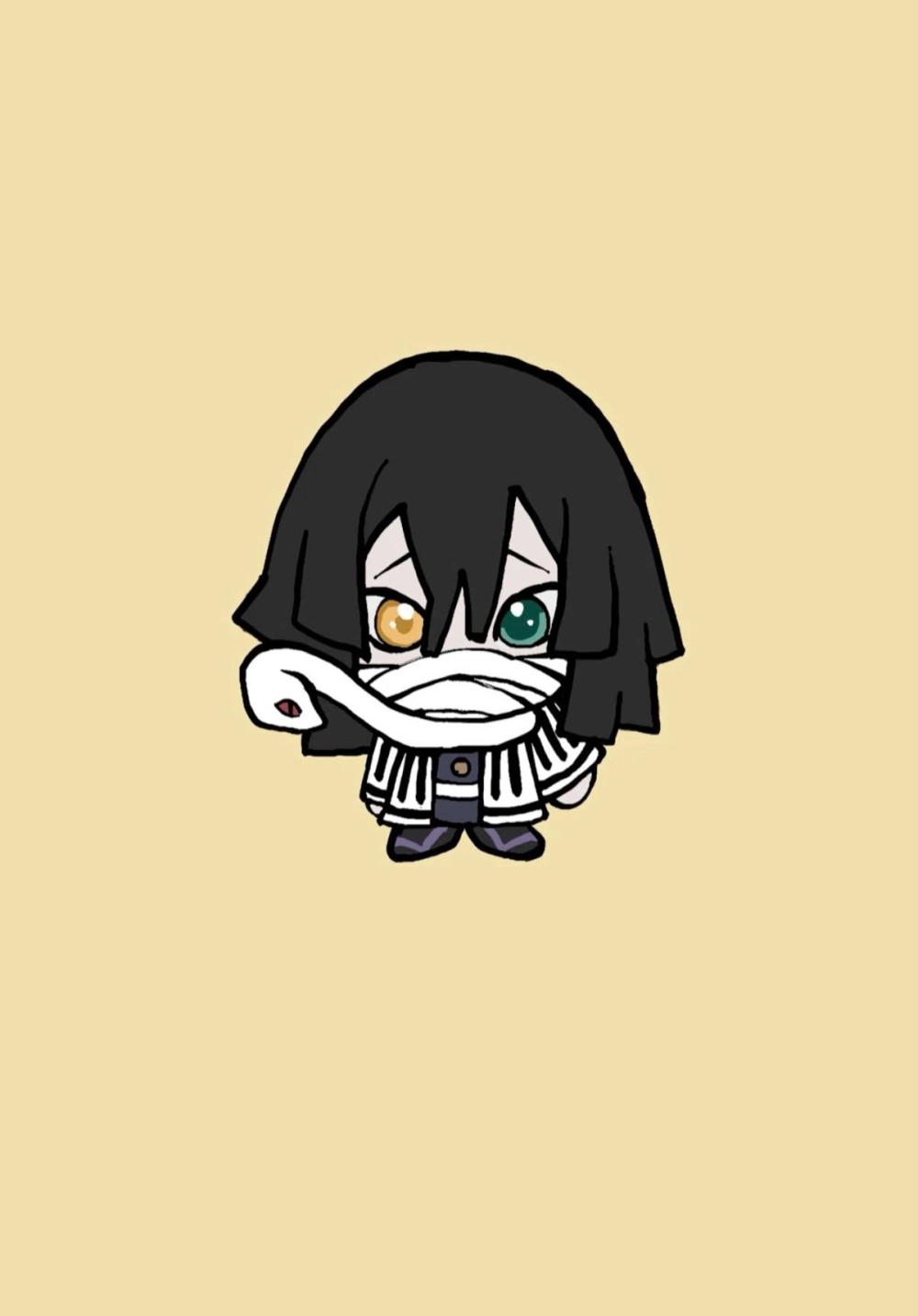 Soft colors with chibi obanai iguro art