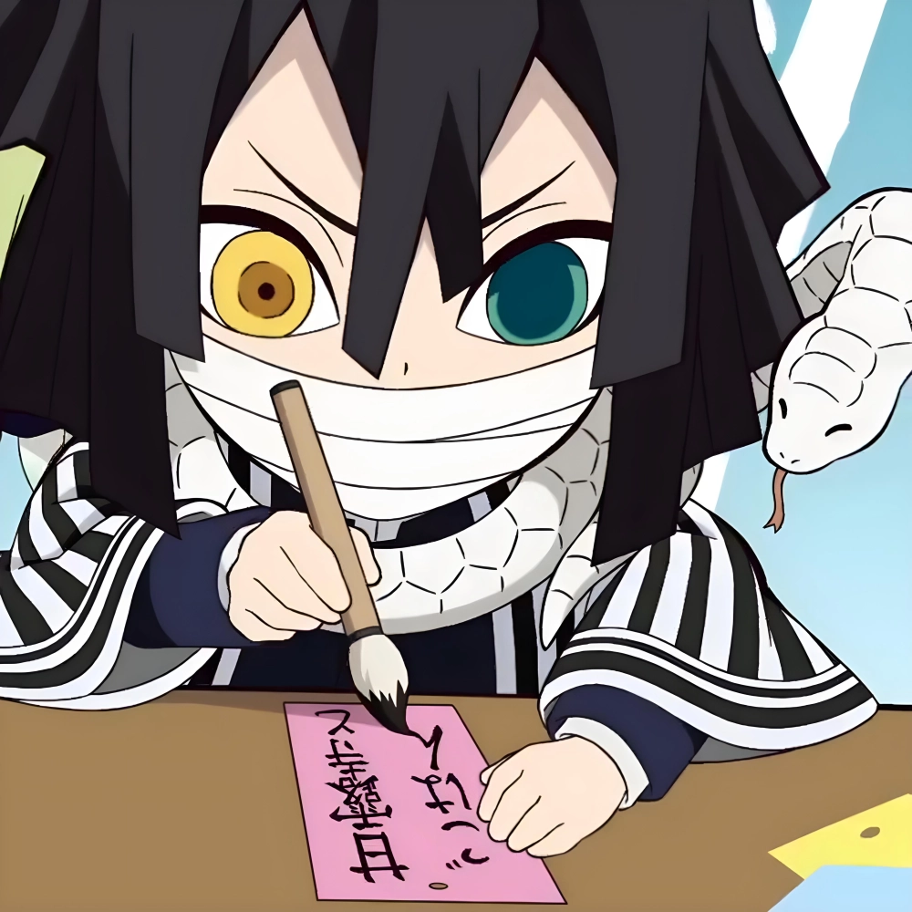 Emotional strokes in obanai chibi fanart