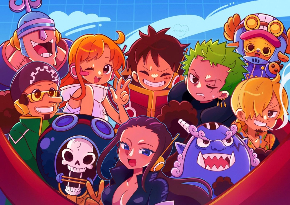 Bright smiles glow with One Piece chibi look