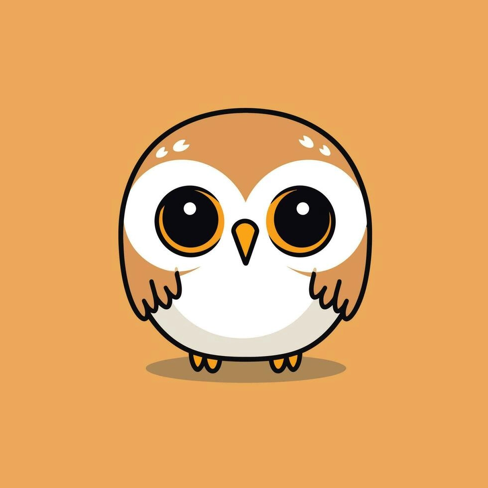 Cute chibi owl sparkling with gentle midnight charm