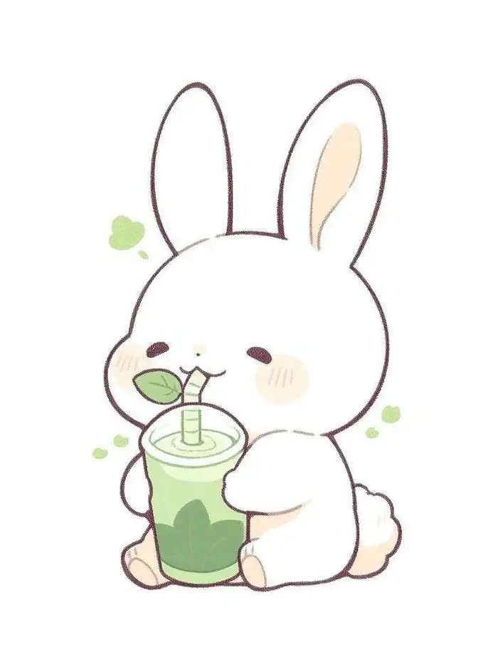 Chibi rabbit wallpaper brightens every soft glance