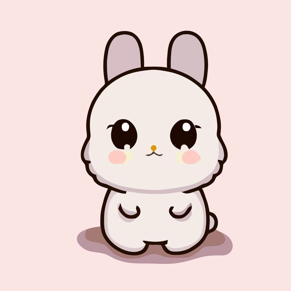 Chibi rabbit glowing softly with pure sweet charm