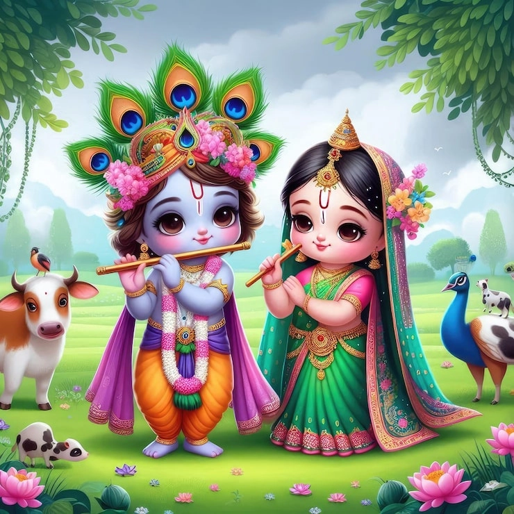 Chibi Shiva glowing with peace and power