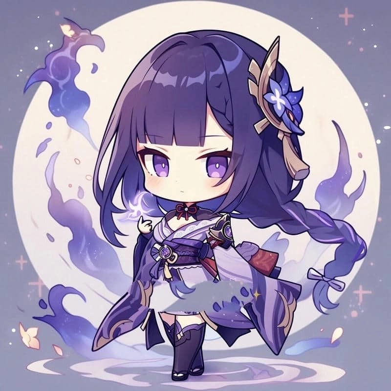 Chibi Raiden Shogun shows tiny electro charm