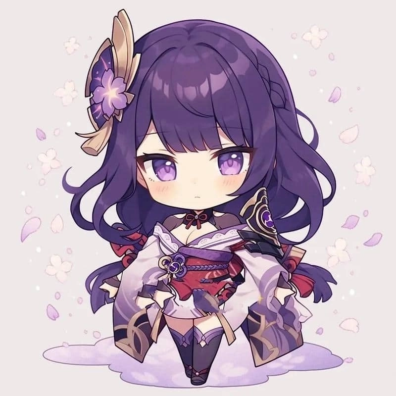 Raiden Shogun drawing shows fierce beauty