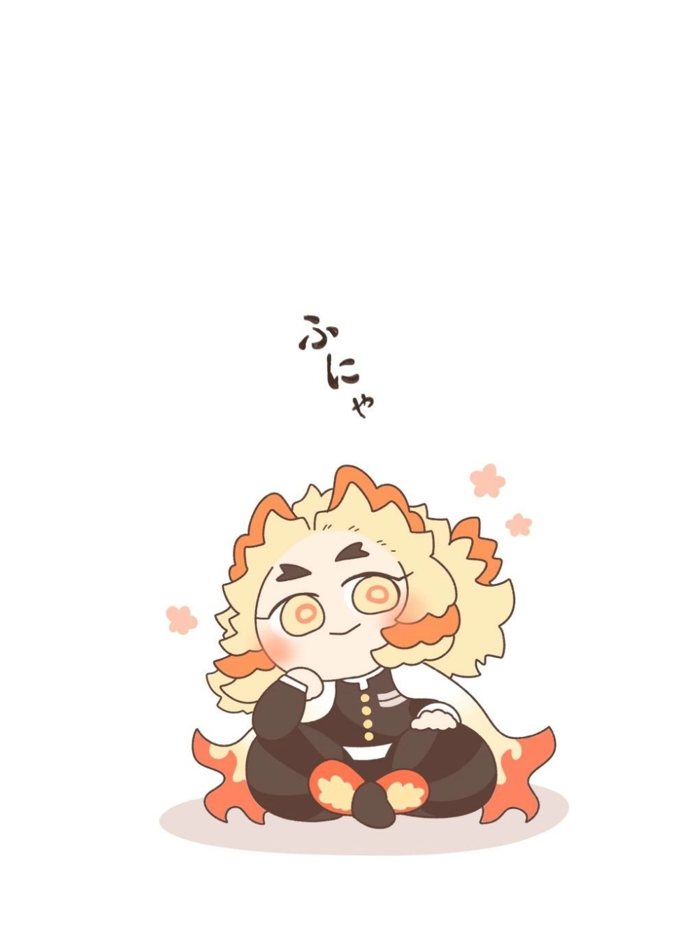 Sweet charm spreads in cute Rengoku chibi pose