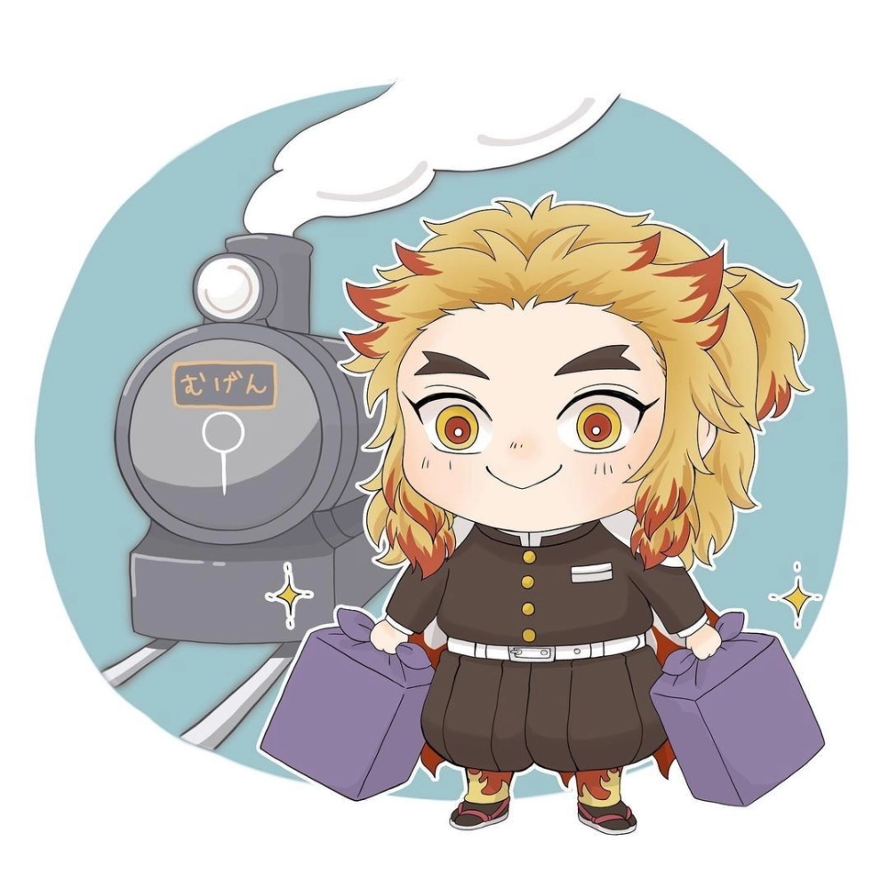 Lovely looks glow in chibi Rengoku images