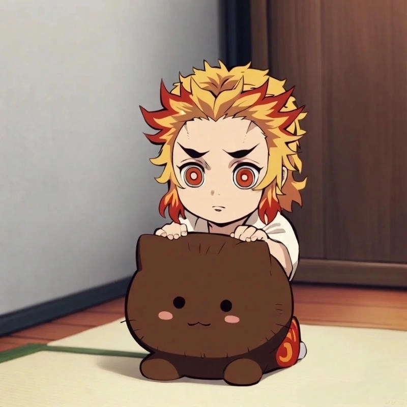 Fiery colors shine bright in Rengoku wallpaper