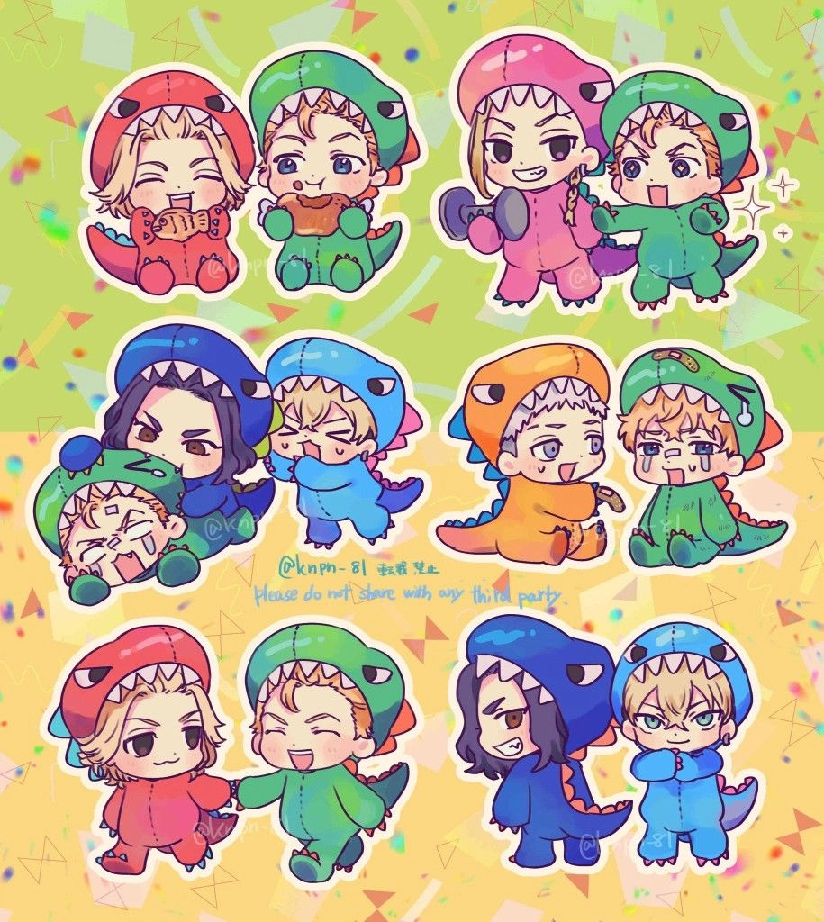 Chifuyu chibi glowing with gentle charm