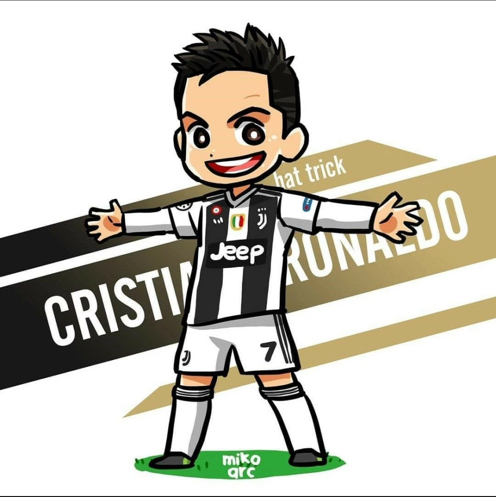 Ronaldo chibi drawing captures detailed playful charm