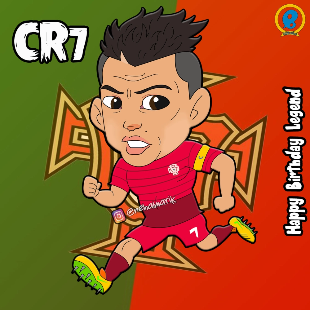Ronaldo chibi vector fits any creative project