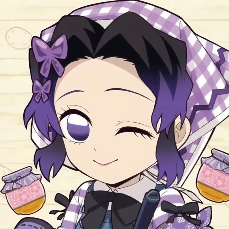 Gentle beauty glows in chibi Shinobu style