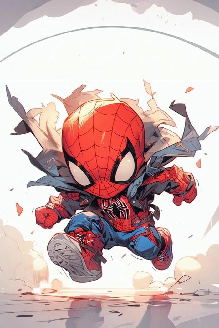 Chibi Spiderman wallpaper brightens every screen