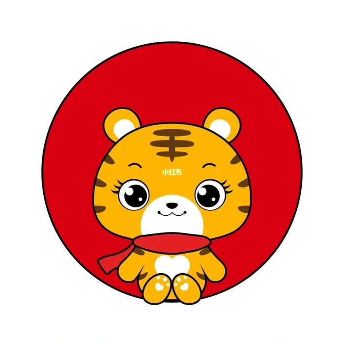 Cute chibi tiger roaring sweet with gentle charm