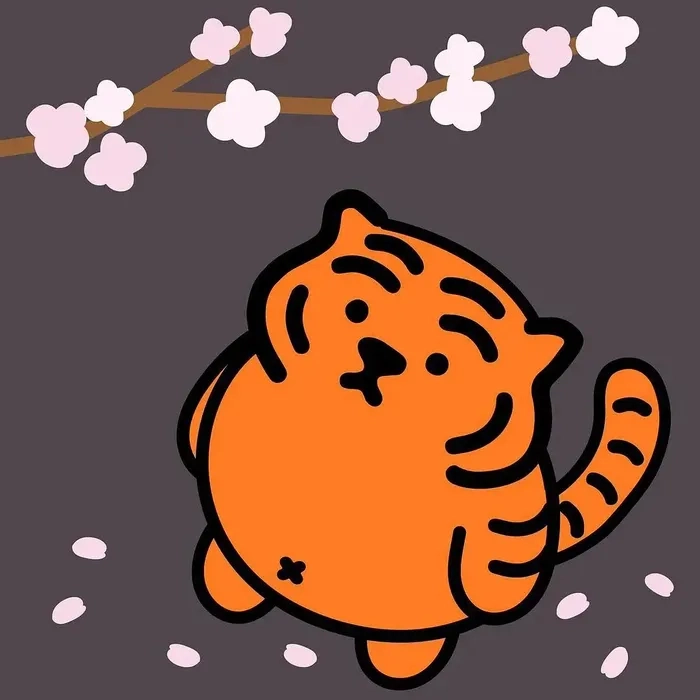 Anime chibi tiger alive with bold kawaii energy