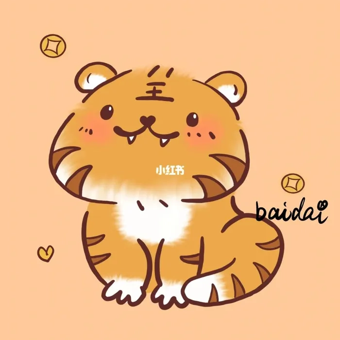 Chibi tiger wallpaper roaring with soft delight
