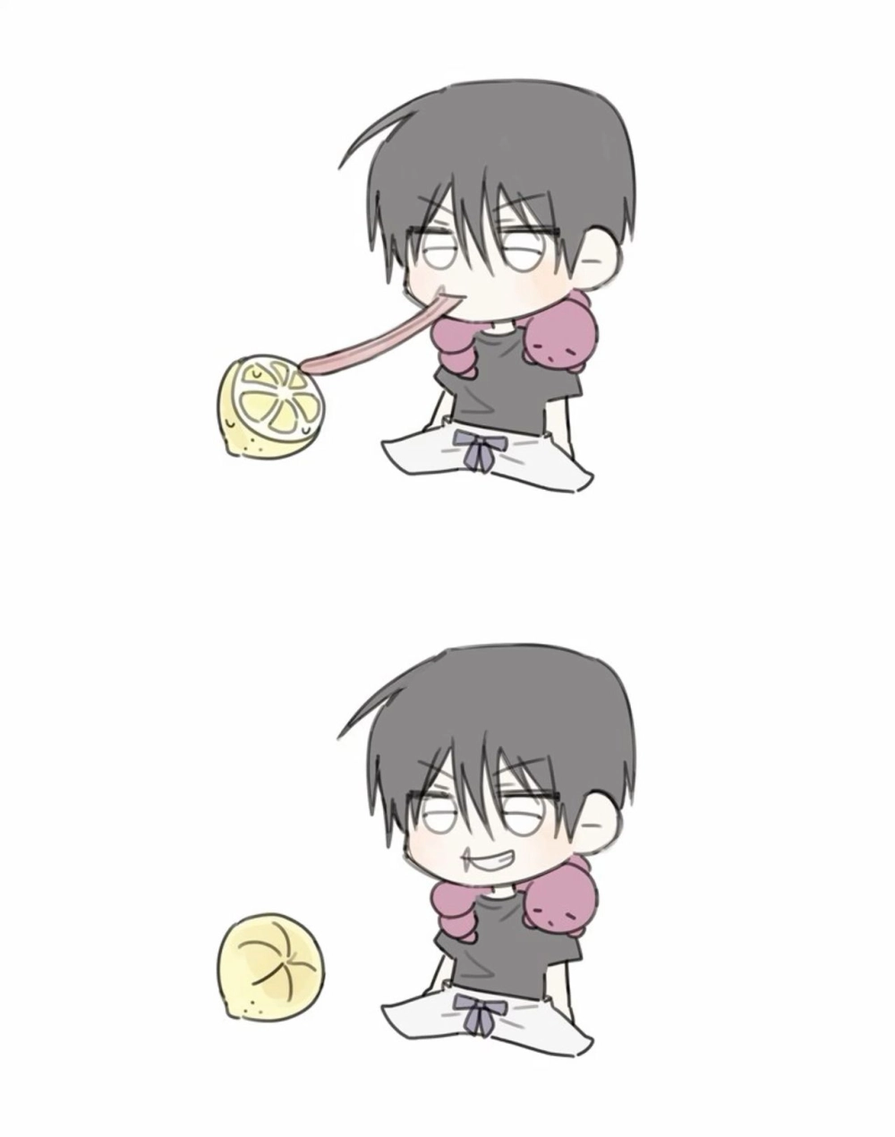 Fiery mood sparks in Toji chibi wallpaper