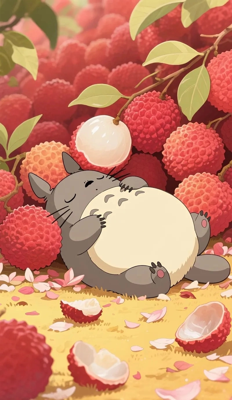 Totoro art glows with magical forest life