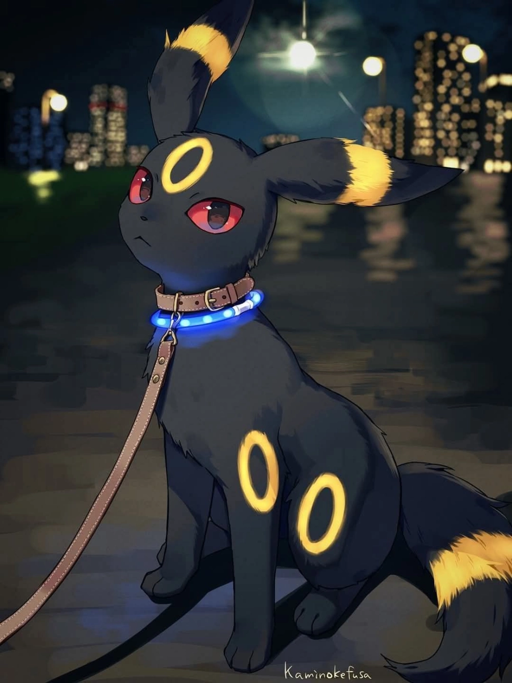Umbreon tattoo shining bold with eternal charm