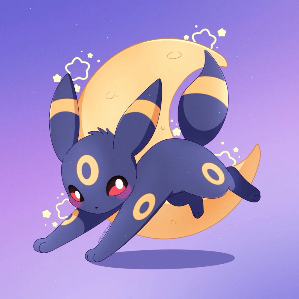 Pokemon chibi umbreon spreading kawaii darkness