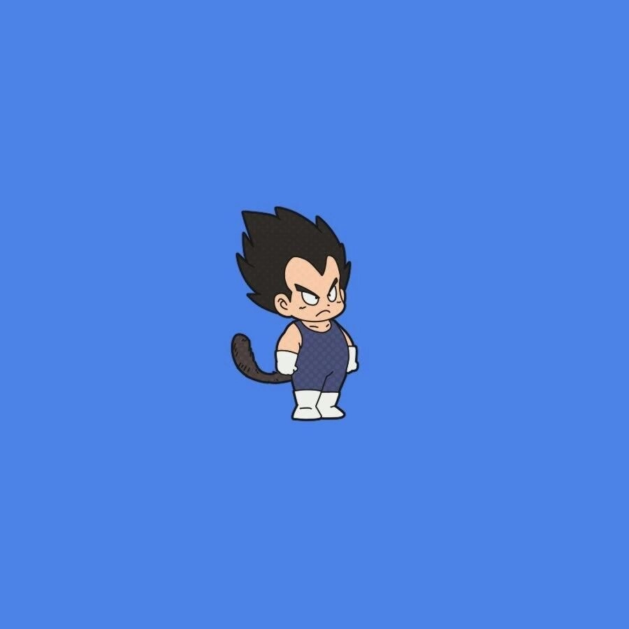 Fierce pride shines in chibi Vegeta style
