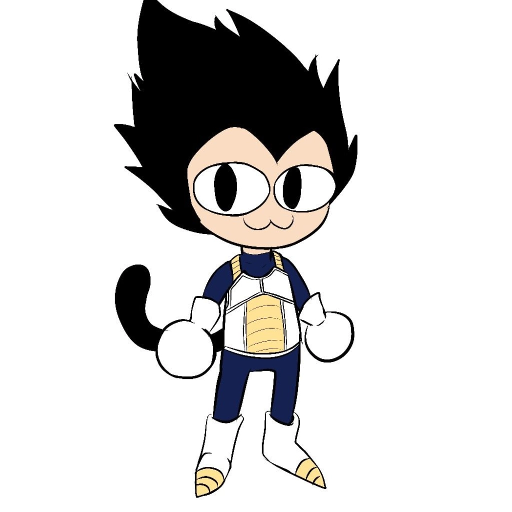 Unique passion burns in chibi Vegeta fanart
