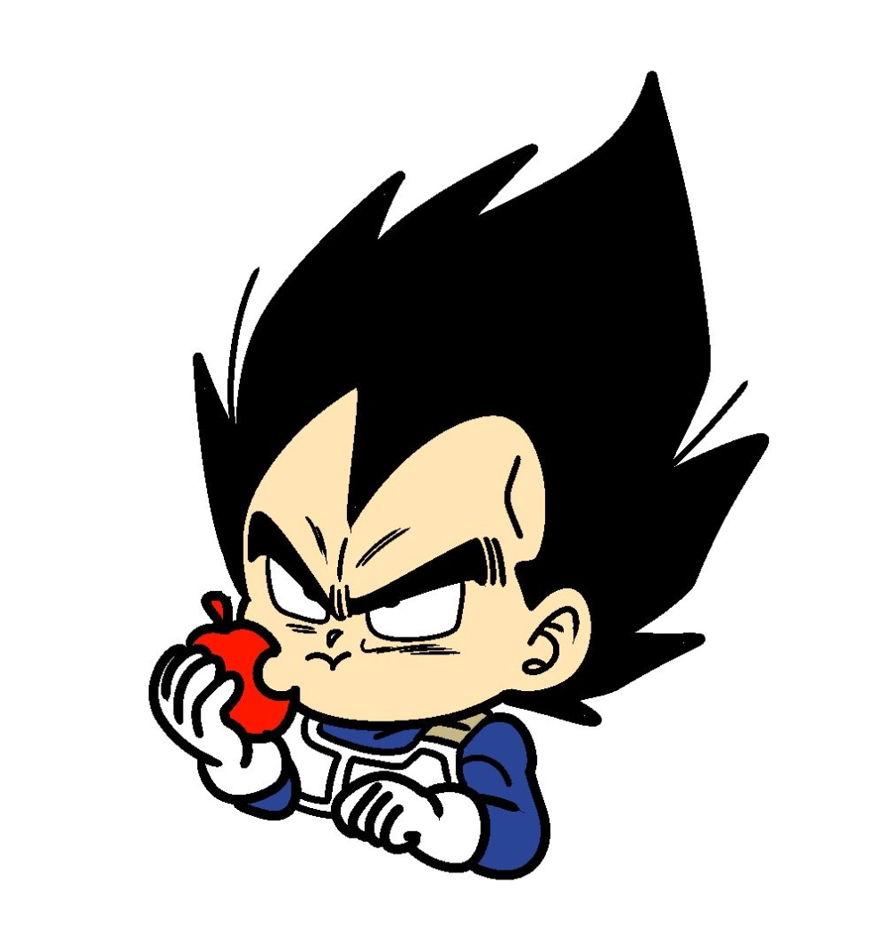 Fiery power explodes in chibi Vegeta Super Saiyan