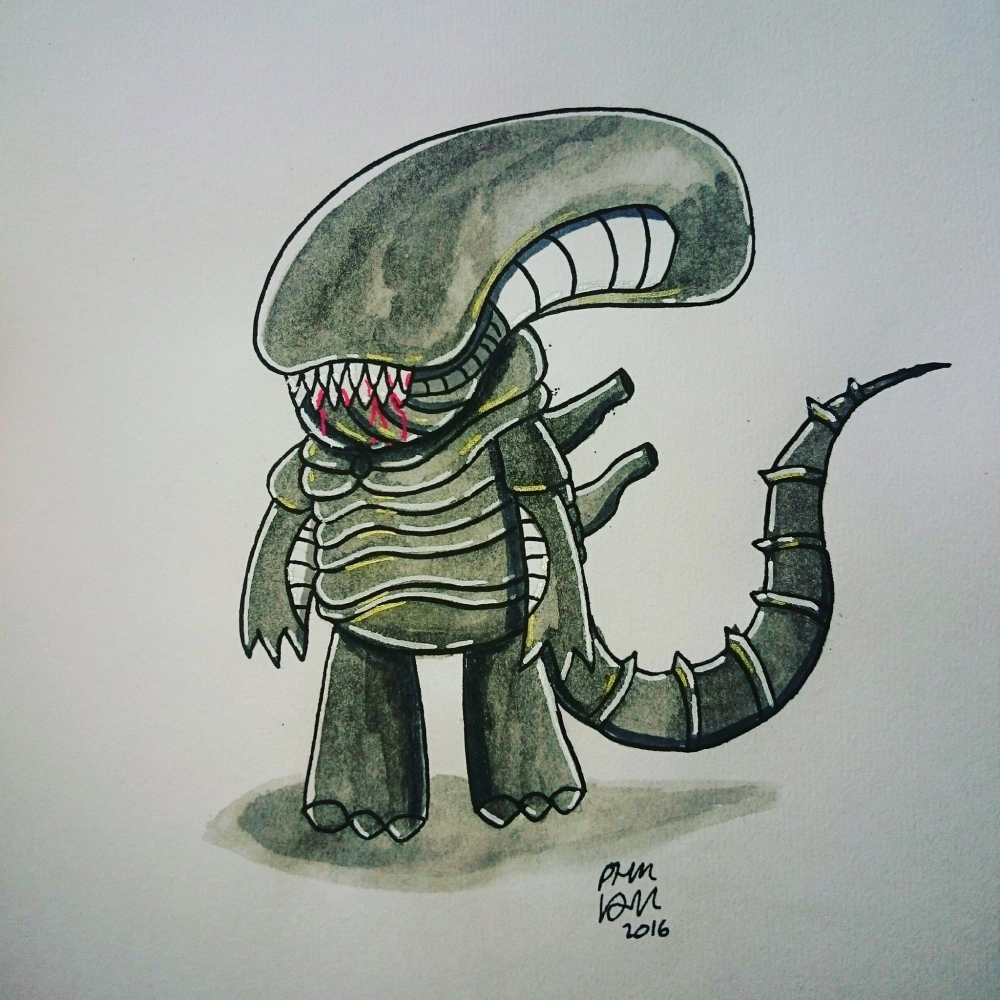 Chibi alien shining tiny yet fearfully kawaii